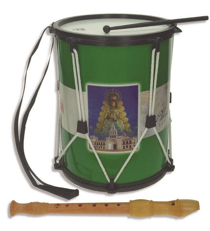 Reig muziek speelgoed met trommel en blokfluit voor kinderen, kleurrijk muziekinstrumenten set voor jonge muzikanten