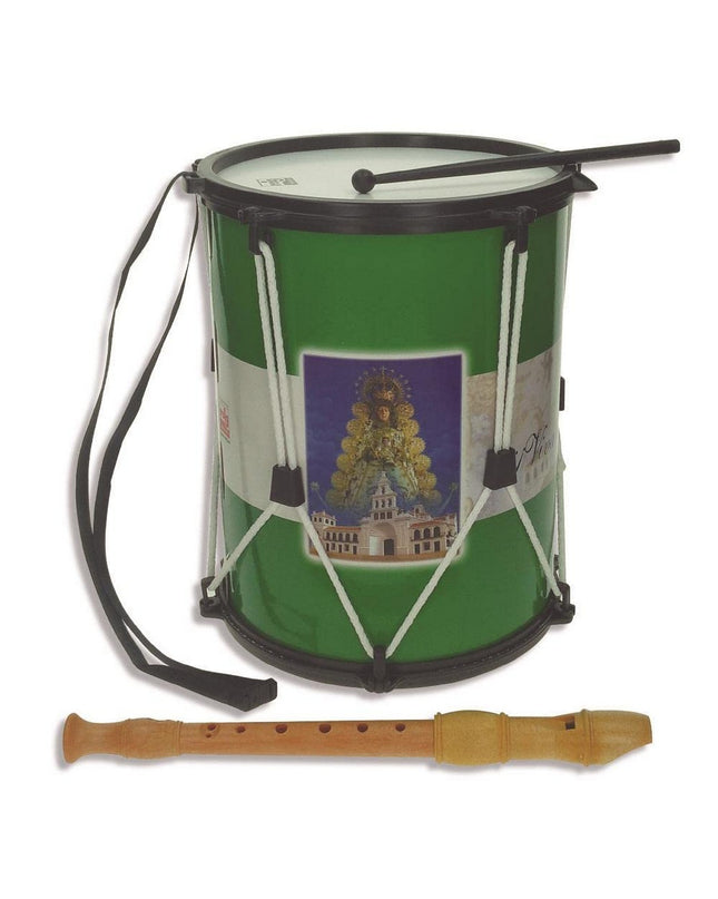 Reig muziek speelgoed met trommel en blokfluit voor kinderen, kleurrijk muziekinstrumenten set voor jonge muzikanten