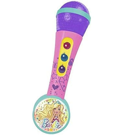 Barbie Karaokemicrofoon in paars, electronic speelgoed en speelgoed voor kinderen, with colorful design and microphone features.