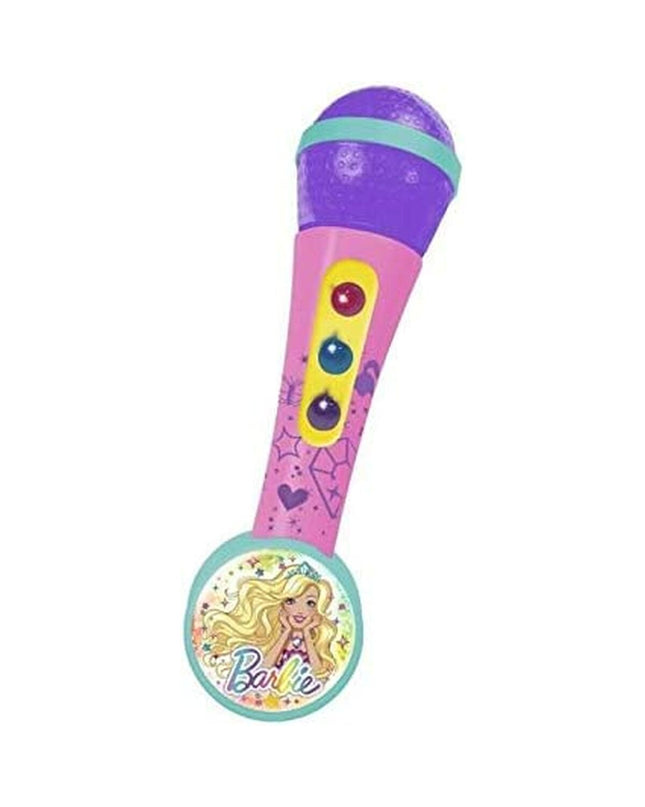 Barbie Karaokemicrofoon in paars, electronic speelgoed en speelgoed voor kinderen, with colorful design and microphone features.