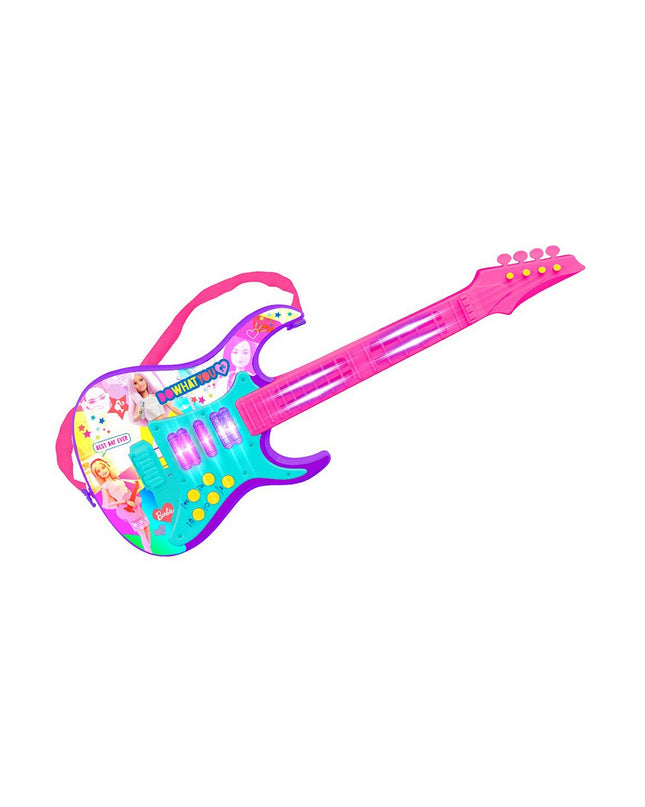 Pink Reig toy guitar for kids, colorful children's musical instrument with strings and small body, suitable for young beginners.
