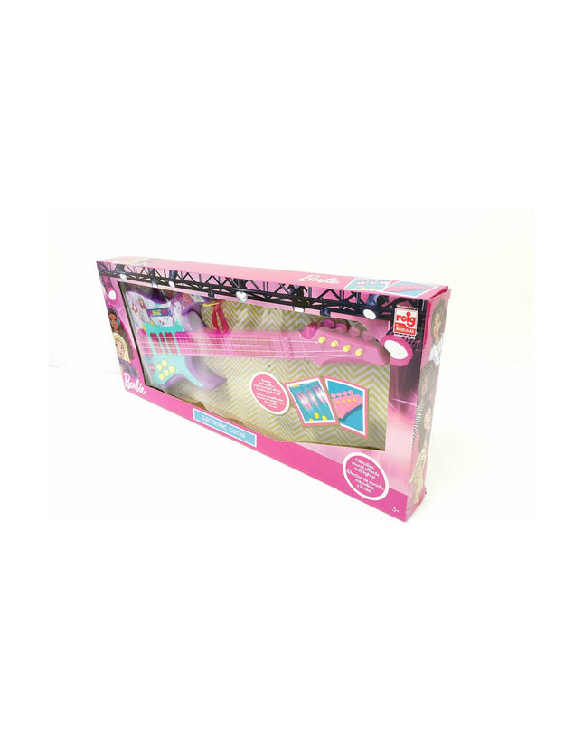 Pink children's toy guitar by Reig, a colorful musical instrument for kids, perfect for playing and learning music.
