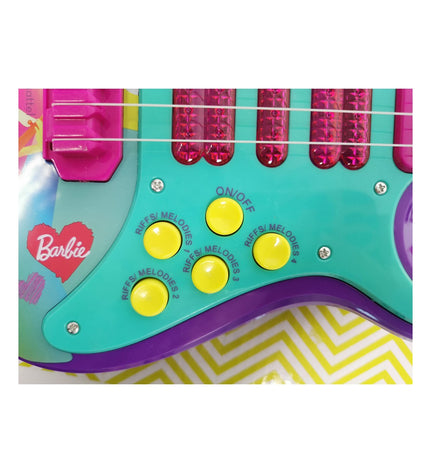 Pink Reig Kindergitaar toy music instrument for children, colorful small guitar suitable for young kids to play and learn music.