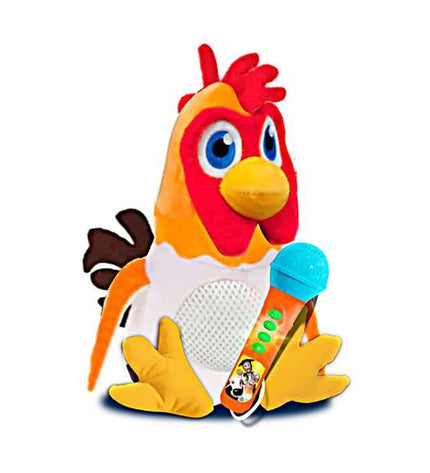 Reig electronic toy speaker with karaoke microphone for kids, featuring colorful buttons and a compact design for playful singing fun.