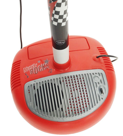 Mickey Mouse music set for kids with toy microphone and mini guitar, colorful children's musical instrument toy.