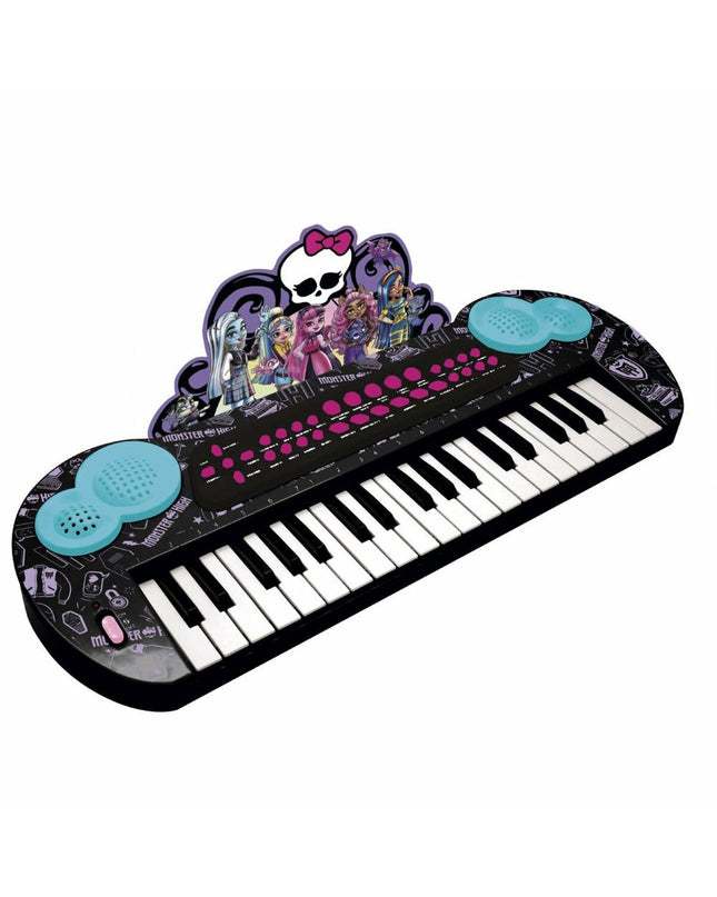 Reig Monster High educational playset with colorful monster-themed musical instruments for kids, featuring vibrant designs and accessories.