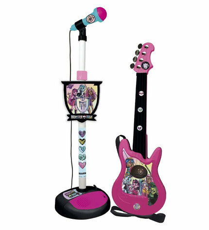 Monster High Karaokemicrofoon toy for kids, colorful musical instrument designed for children's play and singing fun.