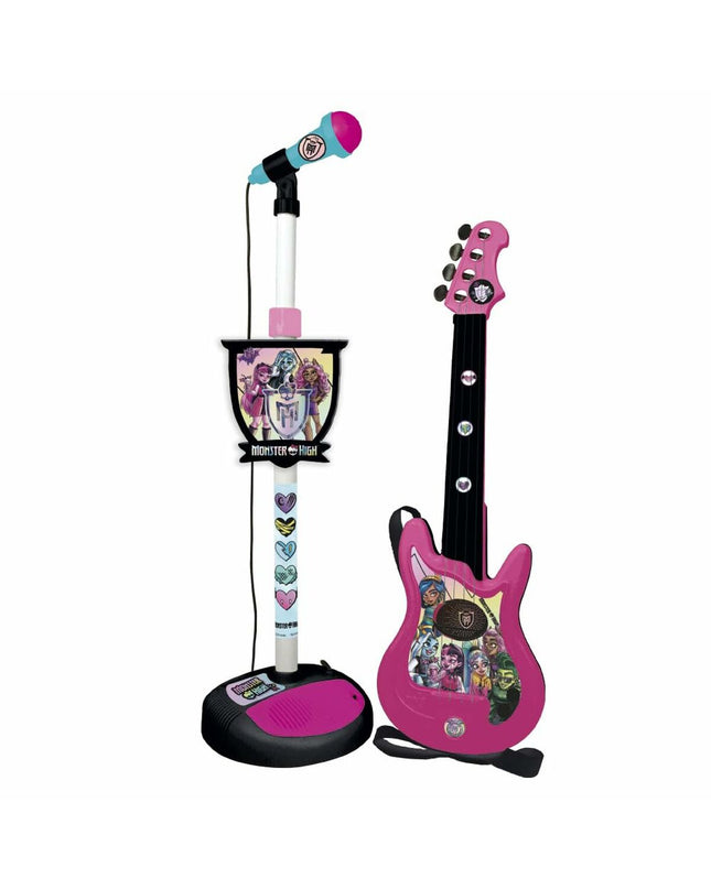 Monster High Karaokemicrofoon toy for kids, colorful musical instrument designed for children's play and singing fun.