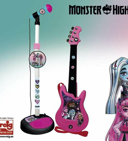Monster High karaoke microphone toy for kids, colorful design, suitable for singing and musical play, part of children's musical toys.
