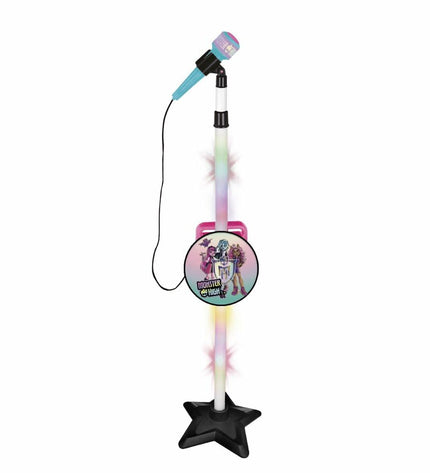 Monster High speelgoedmicrofoon staand, kinder muziekinstrument voor spel en plezier, met MP3 functionaliteit.