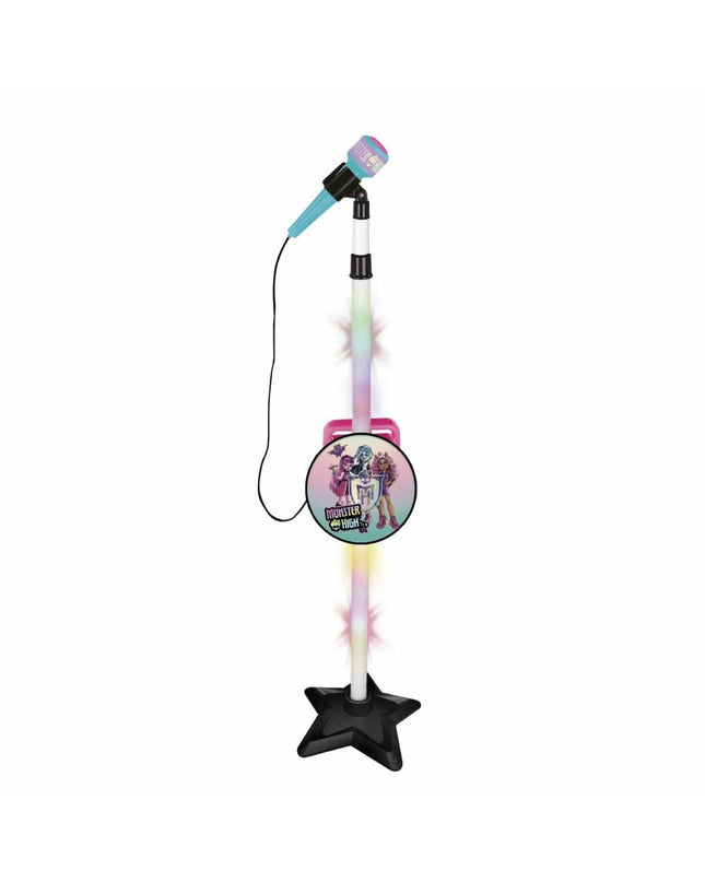 Monster High speelgoedmicrofoon staand, kinder muziekinstrument voor spel en plezier, met MP3 functionaliteit.