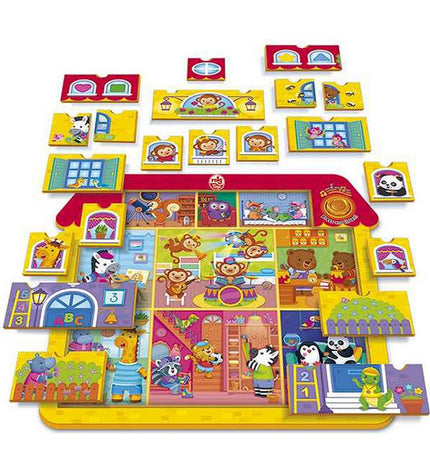 Reig Puzzle Reig Constructor House musical toy for babies, 17 x 37 x 41.5 cm, with 21 colorful building pieces.