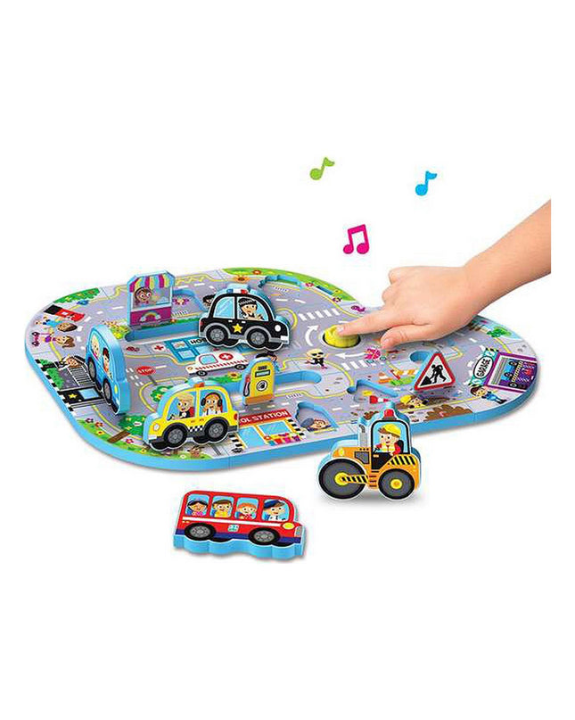 Reig Busy City Kinderpuzzel with 11 pieces, colorful toy puzzle for children, featuring city scenes and playful images.