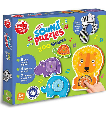 Reig baby musical farm animal puzzle with colorful zoo shapes, designed for young children to play and learn.