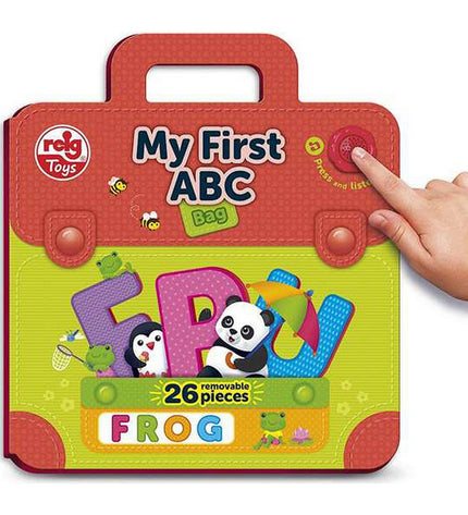 Reig educatief speelgoed handtas with colorful numbers and alphabet for babies and young children, 18-piece learning toy.