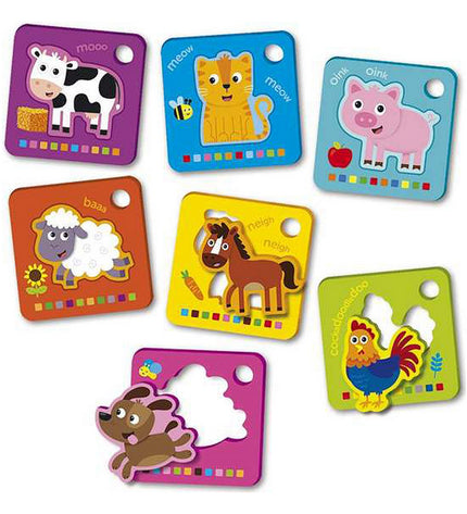 Reig brand baby farm animal flash cards from Kinderpuzzel Reig Flash Cards dieren Boerderij collection, colorful educational toy for young children