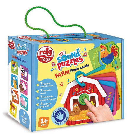 Reig baby farm animal flash cards featuring colorful illustrations of farm animals for young children’s educational play.