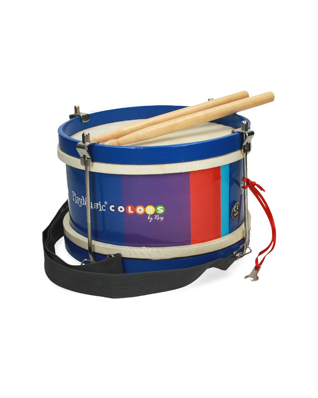 Reig multicolour wooden and plastic drum toy, children's musical instrument for play and entertainment.
