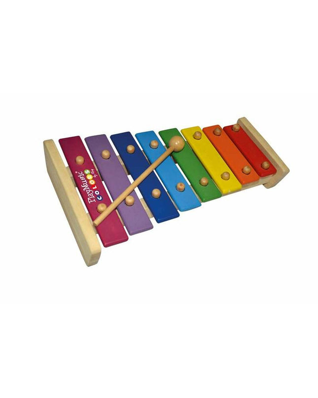 Colorful Reig Xylofoon toy, 23 cm wooden and plastic musical instrument for children, featuring multicolored bars and playful design.
