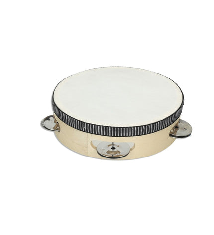 Reig tambourine for children, 14 cm diameter, with wooden and plastic parts, used as a musical toy for kids.