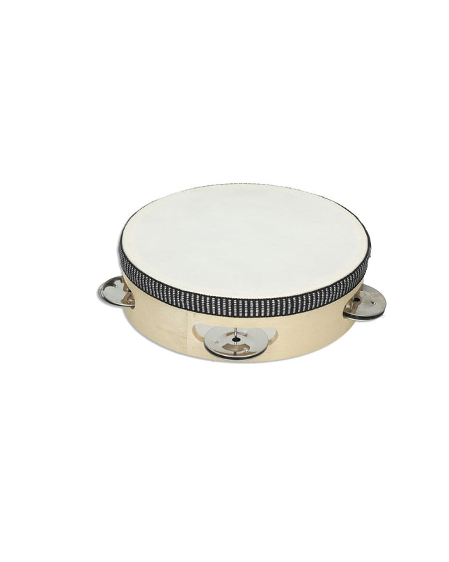 Reig tambourine for children, 14 cm diameter, with wooden and plastic parts, used as a musical toy for kids.