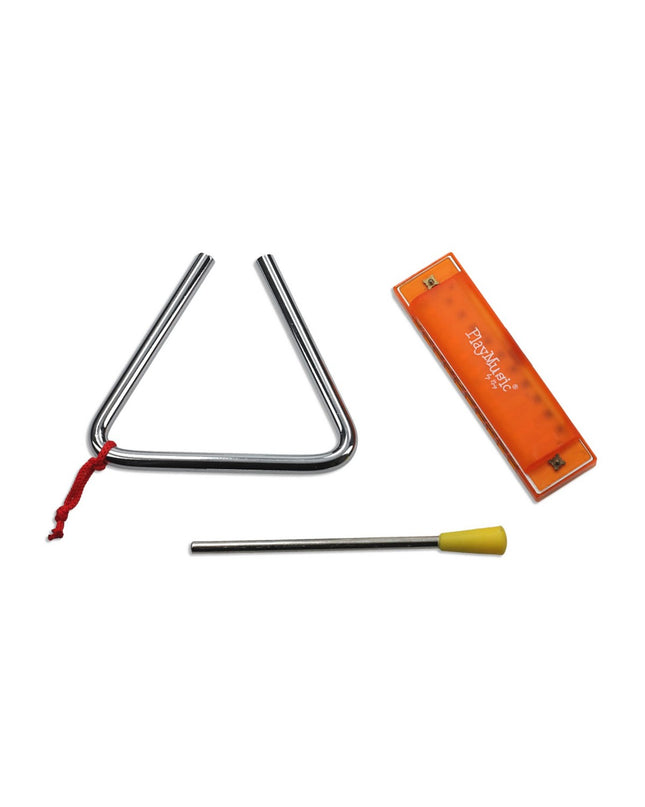 Reig plastic triangle harmonica toy for kids, a colorful musical instrument for children’s play and learning.