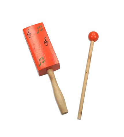Reig brand children's music set with red wooden and plastic musical instruments, ideal for kids' toys and games.