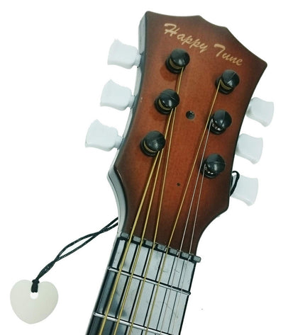 Reig 59 cm Kindergitaar, speelgoed en muziekinstrument voor kinderen, pink kleur, with strings and tuning pegs visible.