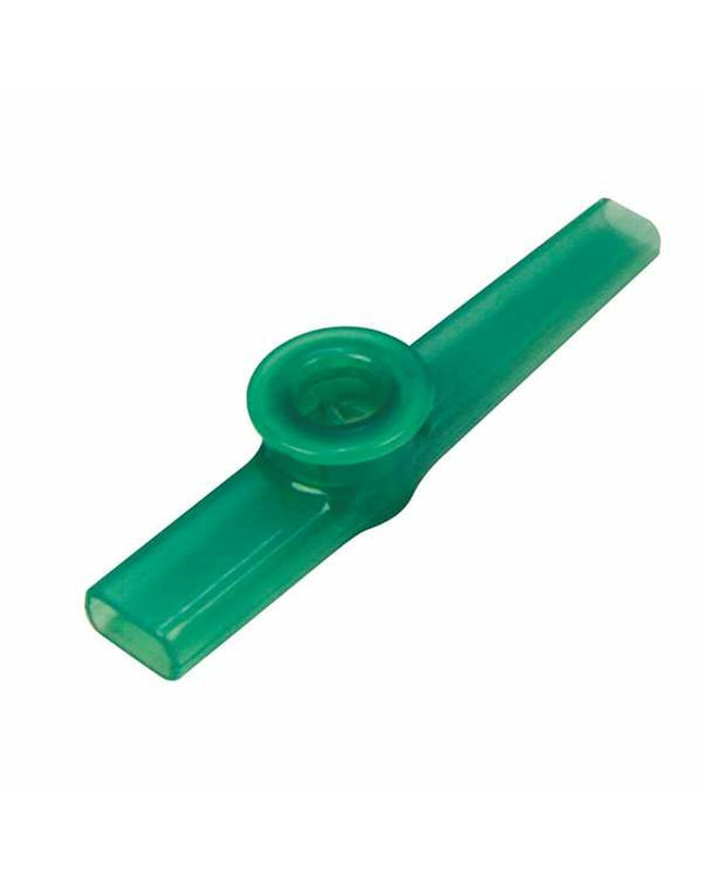 Green Reig Kazoo toy musical instrument for children, showing the bright green plastic body and mouthpiece.