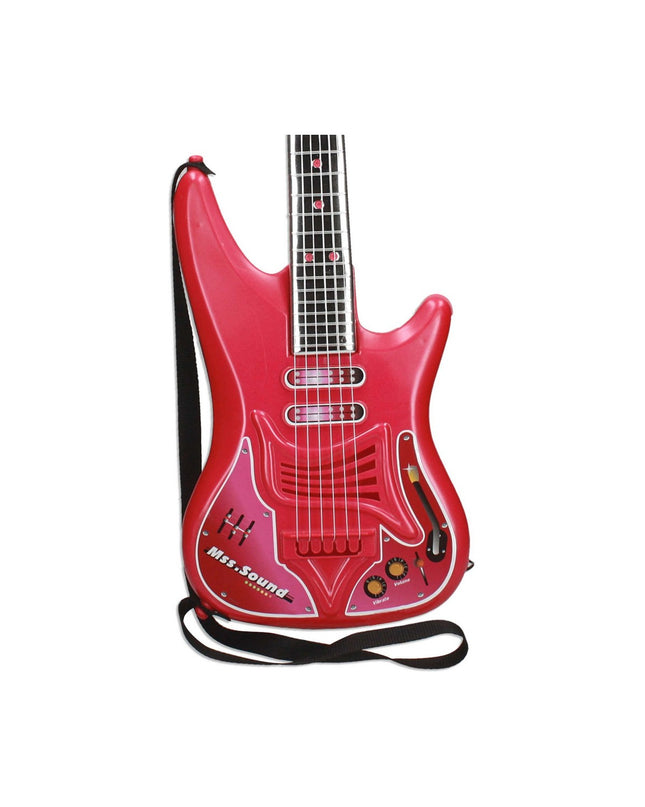 Reig Kindergitaar Rood with built-in microphone, colorful toy musical instrument for children, perfect for young music enthusiasts.