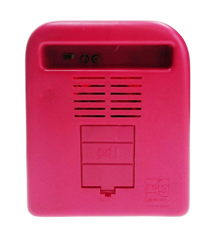 Pink Reig Kindergitaar with built-in microfoon, colorful toy musical instrument for children, ideal for young kids' play and singing.