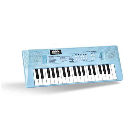 Three Reig blue electronic toy pianos for children, colorful mini musical instruments designed for kids' play and learning.