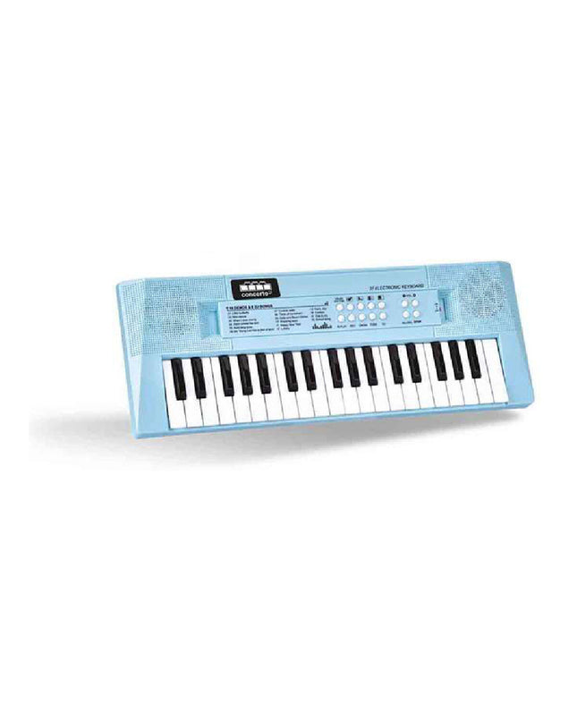 Three Reig blue electronic toy pianos for children, colorful mini musical instruments designed for kids' play and learning.