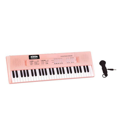 Reig roze educatief leerplan speelgoed met microfoon voor kinderen, geschikt voor muziekinstrumenten en spelletjes.