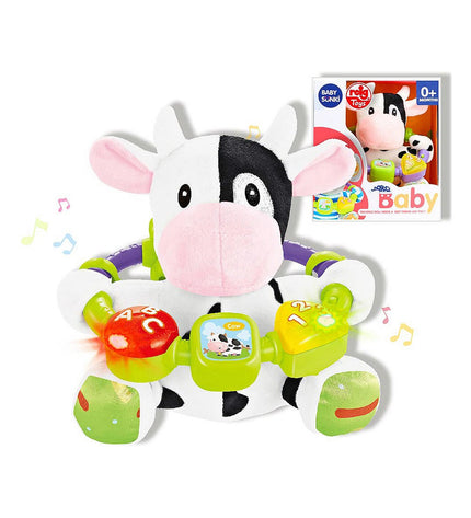 Reig musical plush toy, 20 cm cow, soft baby comfort toy with musical feature, ideal for young children.