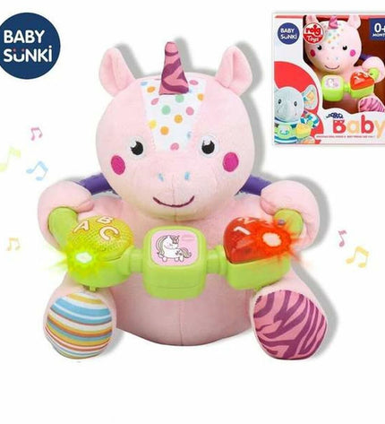 Reig Muzikale Knuffel Olifant Eenhoorn 20cm zacht speelgoed voor kinderen, featuring colorful plush with musical feature.