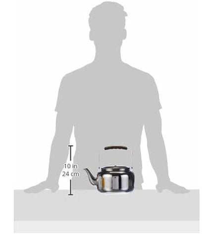 Ibili Pava silver coffee maker in stainless steel with 2.75L capacity, ideal for brewing coffee and tea at home.