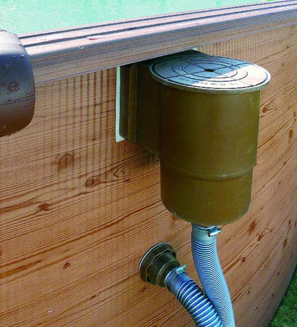 Gre Verwijderbaar zwembad KIT500W in ovaalvorm, hout-look, 500x300x120 cm, suitable for garden, pool, and jacuzzi setups