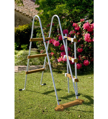 Gre Verwijderbaar zwembad kit voor ovale houten tuinzwembad 500x300x120 cm, inclusief installatie en onderhoudsaccessoires