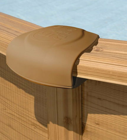 Gre Verwijderbaar Ovaalvormig Zwembad Kit500W in hout, 500x300x120 cm, tuin zwembad en jacuzzi accessoire