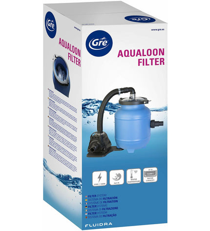 Gre Aqualoon FAQ200 swimming pool treatment system with 4000 l/h flow rate, designed for garden pools, jacuzzis, and pool accessories
