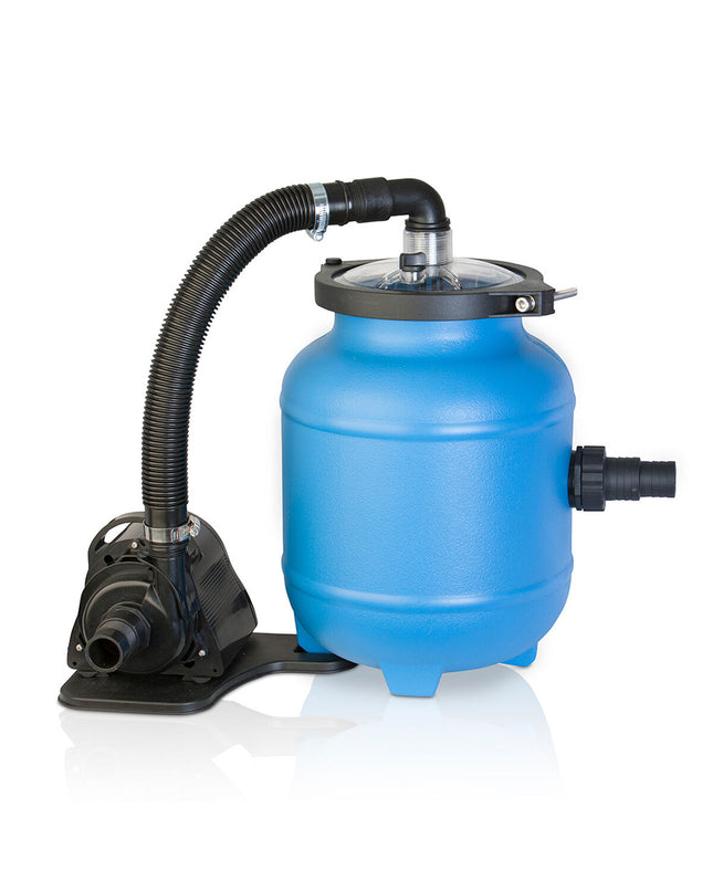 Gre Aqualoon FAQ200 swimming pool treatment installation, 4000 L/h, with hoses and equipment for pool water filtration.