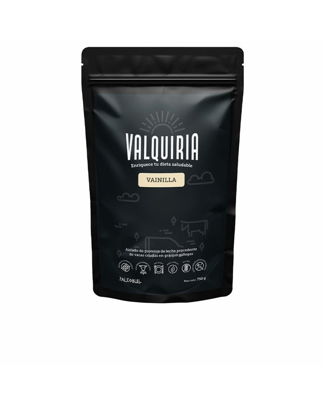 Paleobull Valquiria Vanille Melkeiwit voedingssupplement in een pot, geschikt voor dieet en gezondheid, met vanille smaak.