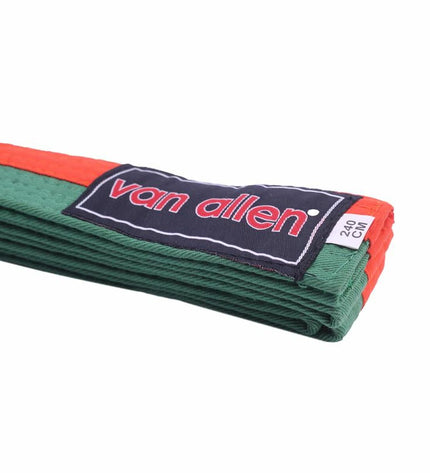 Orange Van Allen martial arts resistance band, 240 cm long, ideal for sport, outdoor, and combat training exercises.