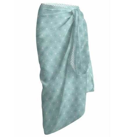 Secaneta badstof sarong secaneta remann in 100x180 cm, soft absorbent fabric for bathroom use, displayed spread out on a surface.
