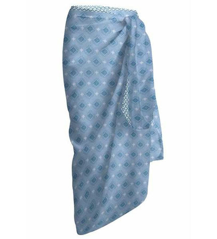 Secaneta badstof sarong secaneta remann 100x180 cm, soft, absorbent bathroom towel with patterned design on white background