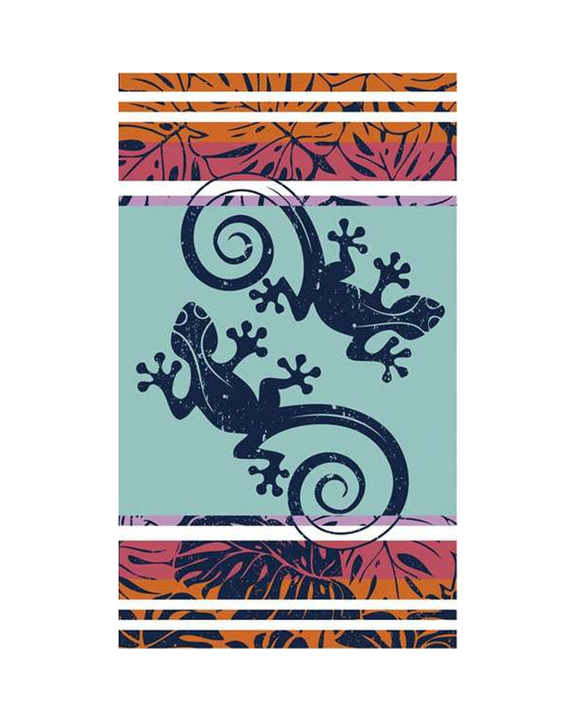 Secaneta Nukuola beach towel, 90x165 cm, featuring colorful striped design, perfect for home, bathroom, or beach use.