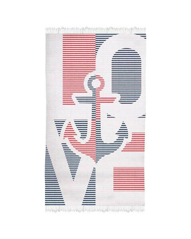 Secaneta bathroom towel, 95 x 160 cm, in soft fabric with a striped pattern, ideal for home or kitchen use.