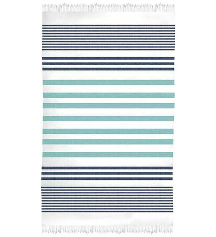 Secaneta badstof sarong Secaneta Yadara, 95 x 160 cm, soft bathroom towel with colorful striped design.