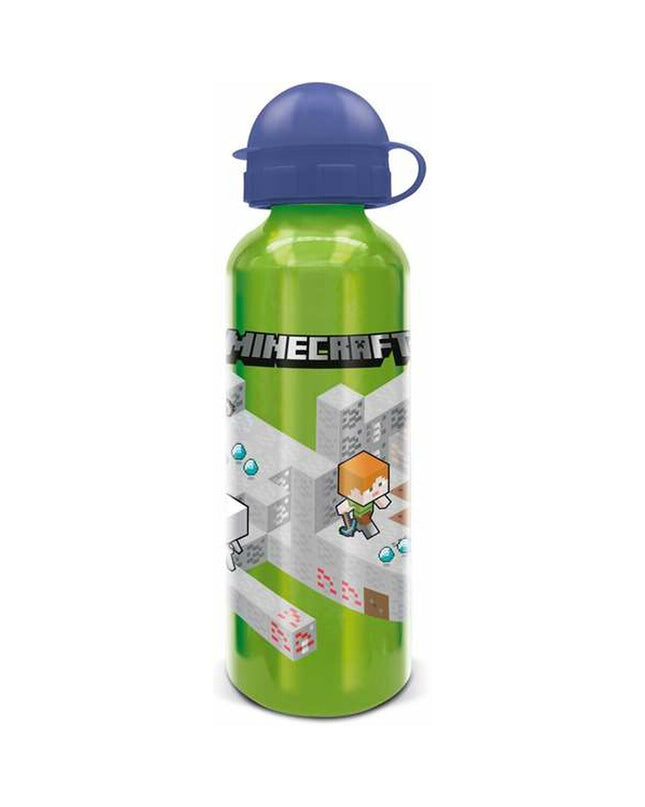 Minecraft Fles 530ml aluminium water bottle for outdoor activities, camping, and hiking with a sleek design